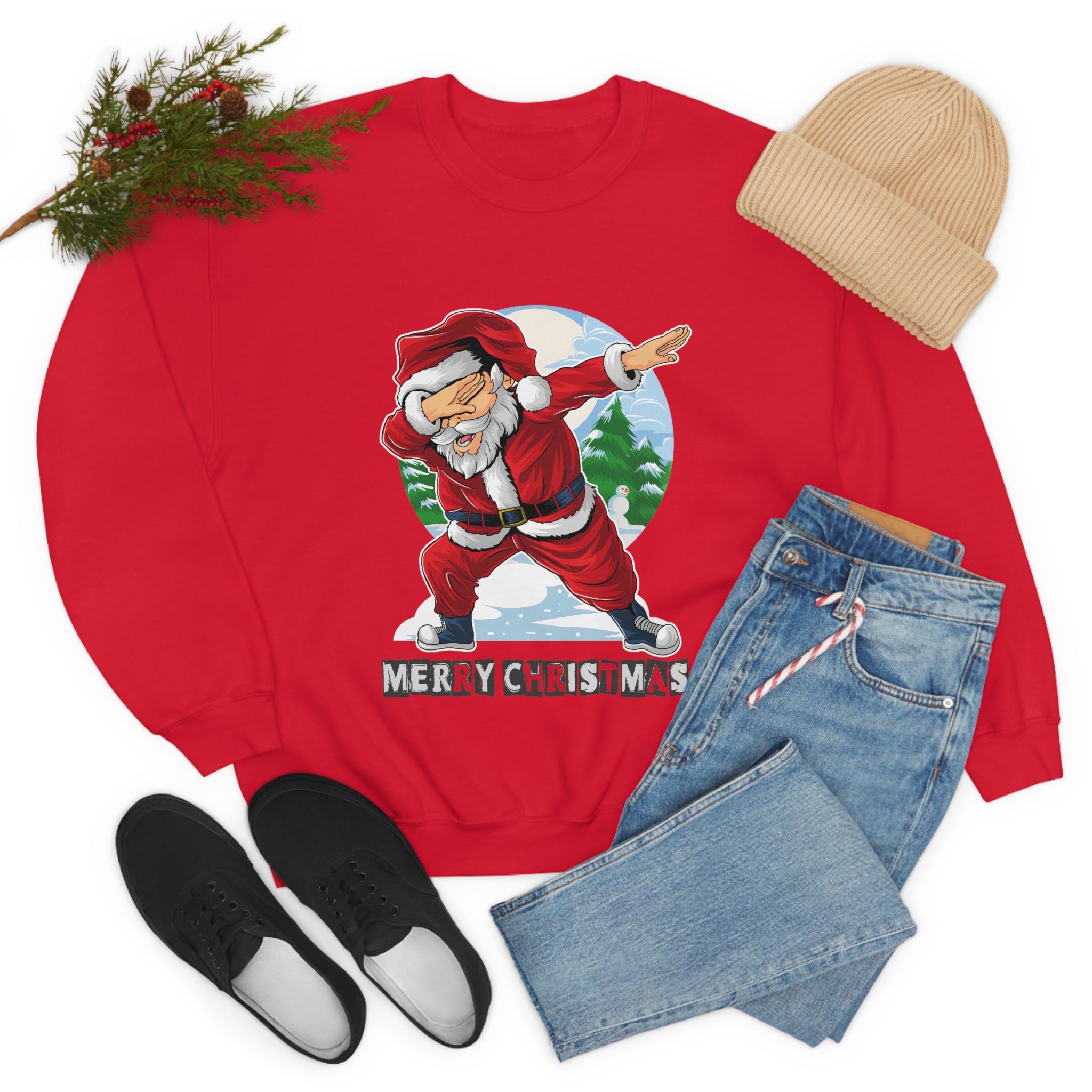 Womens Santa Crewneck Sweatshirt