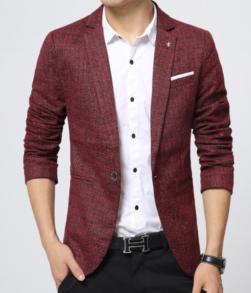 Mens Houndstooth Blazer