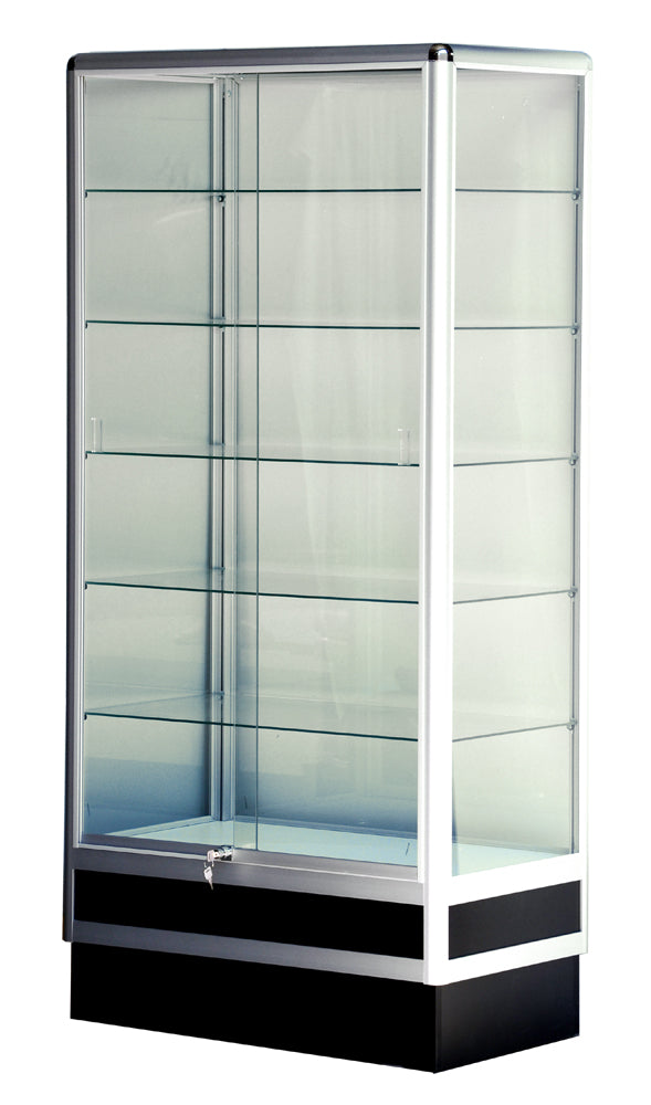 Display Cabinet With Aluminum Frame 72(H) x 34(L) x 20(D) -Inch---Unassembled