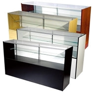 Floor Display Case 48(L) x 20(D) x 38(H) - Inch Half Vision Wood Case---Unassembled