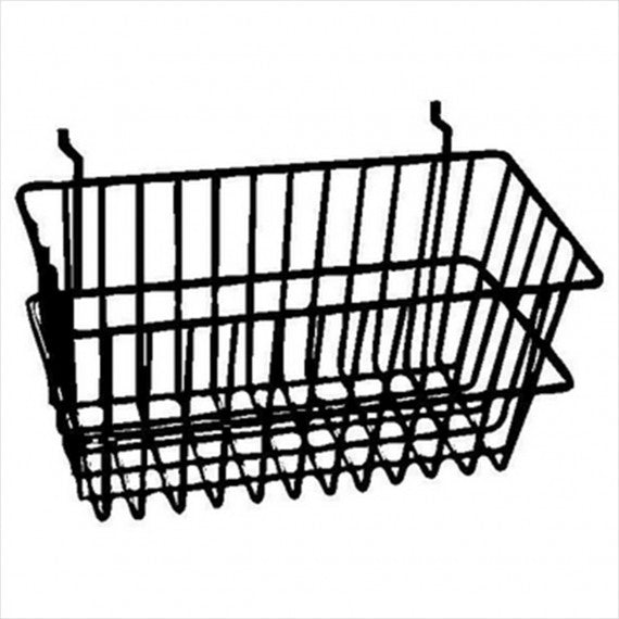 Slatwal Baskets 12 x 6 x 6-Inch, Also for Pegboard and Slat Grid