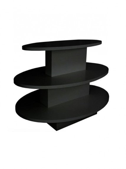 OVAL 3 TIER TABLE BLACK ------ AO-W3T/B