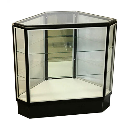 Corner Display Case - Black - 38(H) x 20(W) - Inch---Unassembled