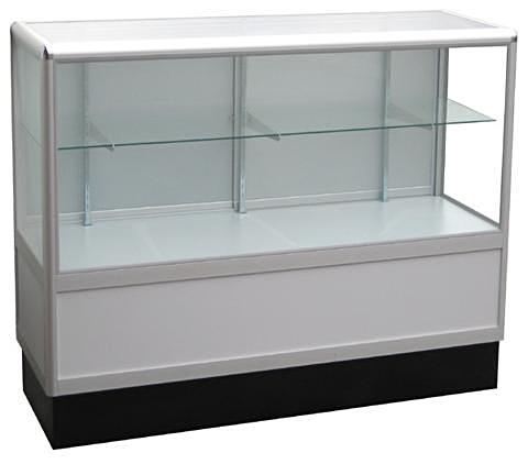 Glass Display-Half Vision Aluminum Glass Display Case---Unassembled