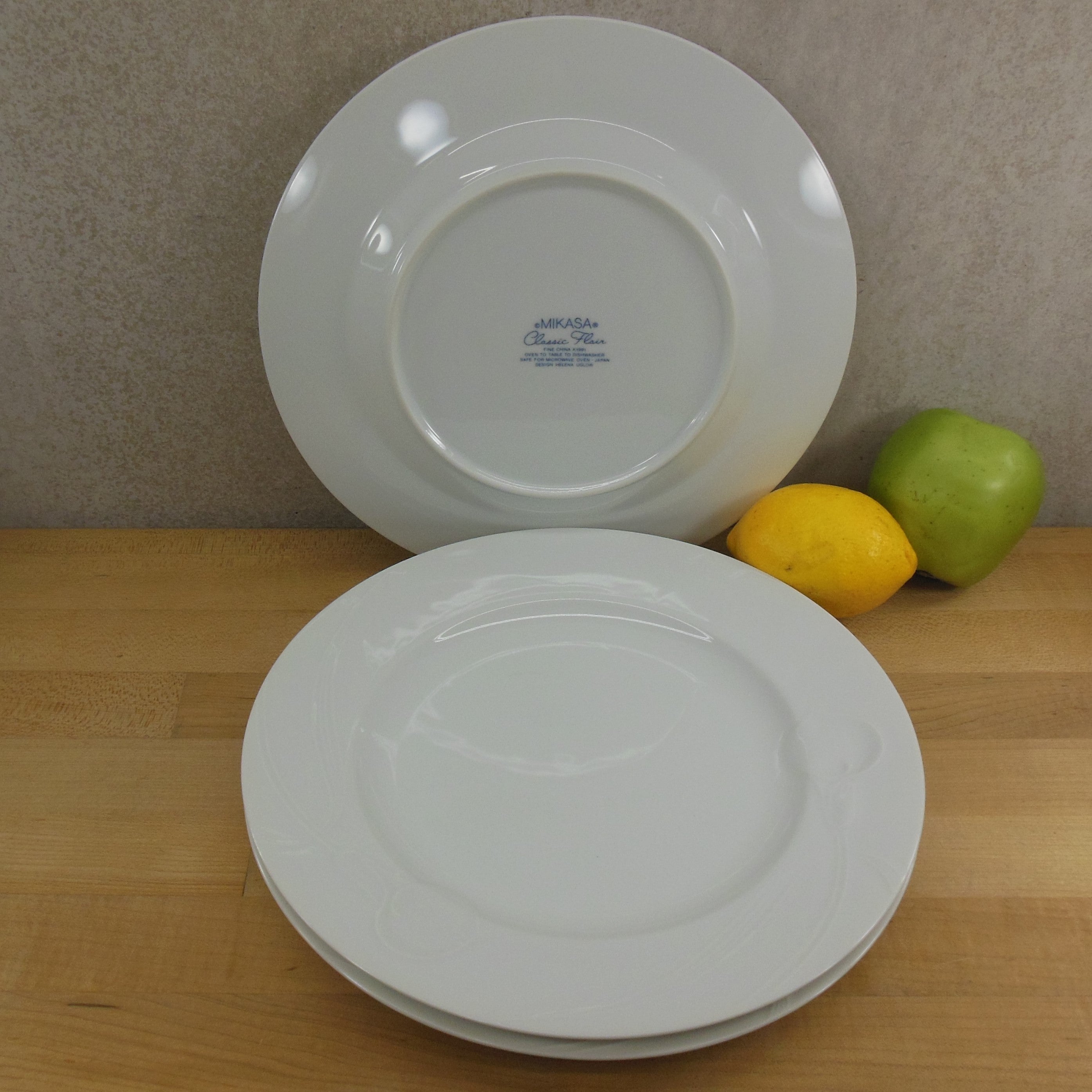 Mikasa Japan Classic Flair White Dinnerware - Dinner Plates 3 Set