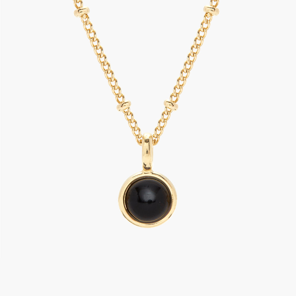 Nola Gemstone Pendant- Onyx