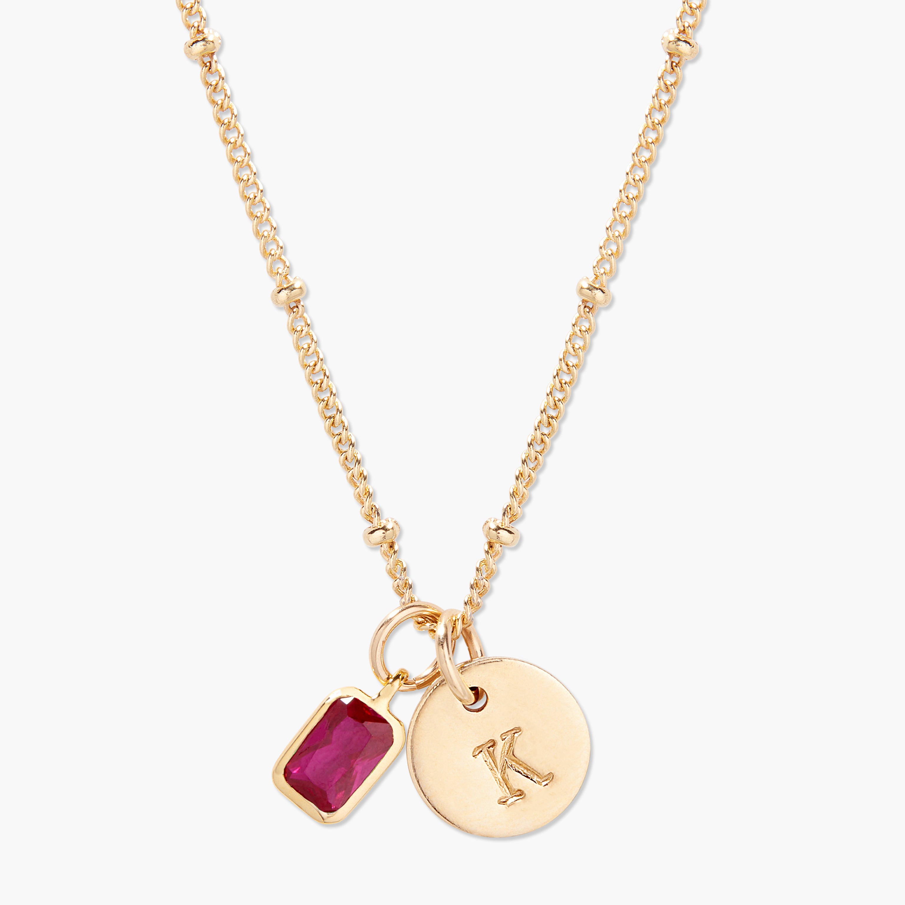 Mackenzie Birthstone Initial Pendant