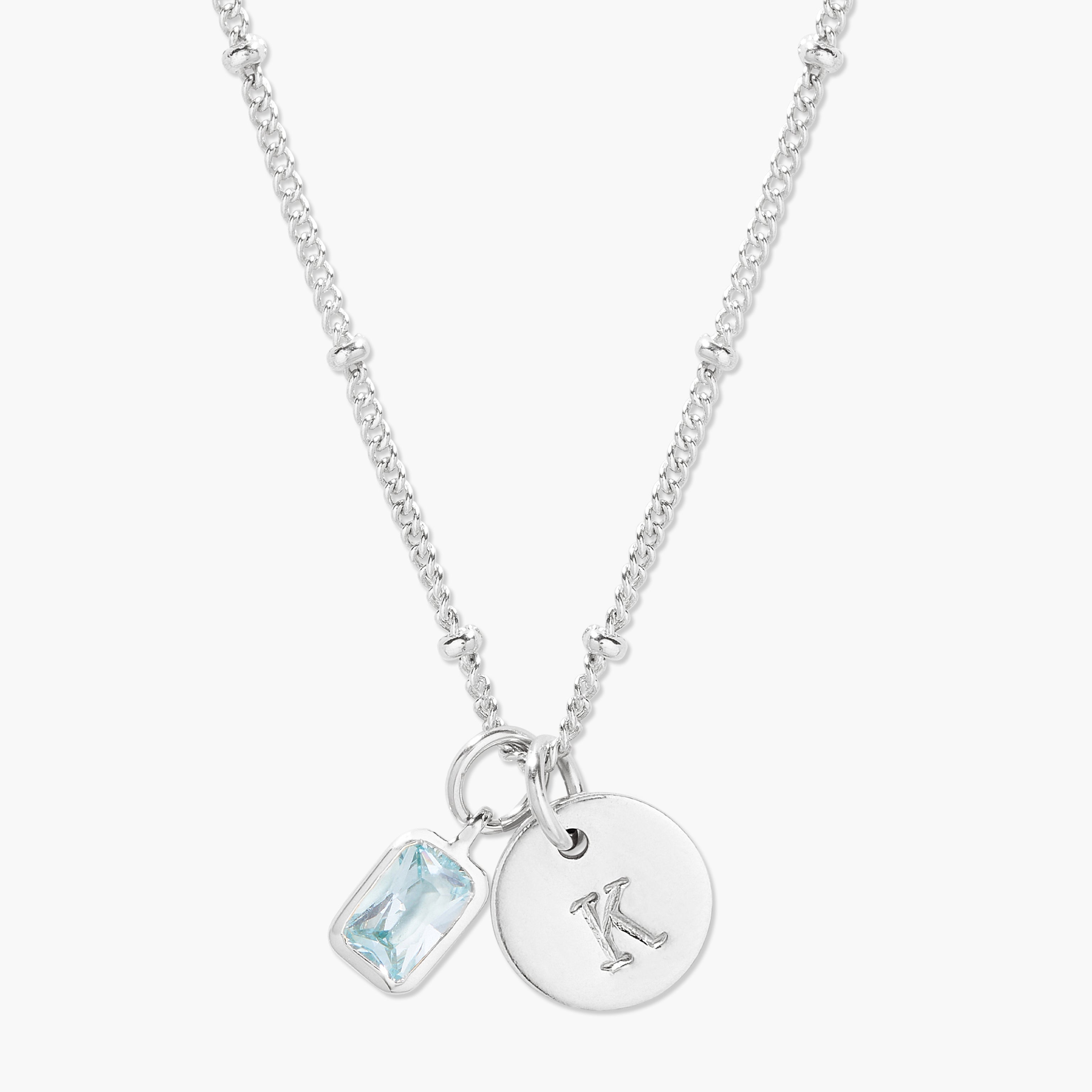 Mackenzie Birthstone Initial Pendant