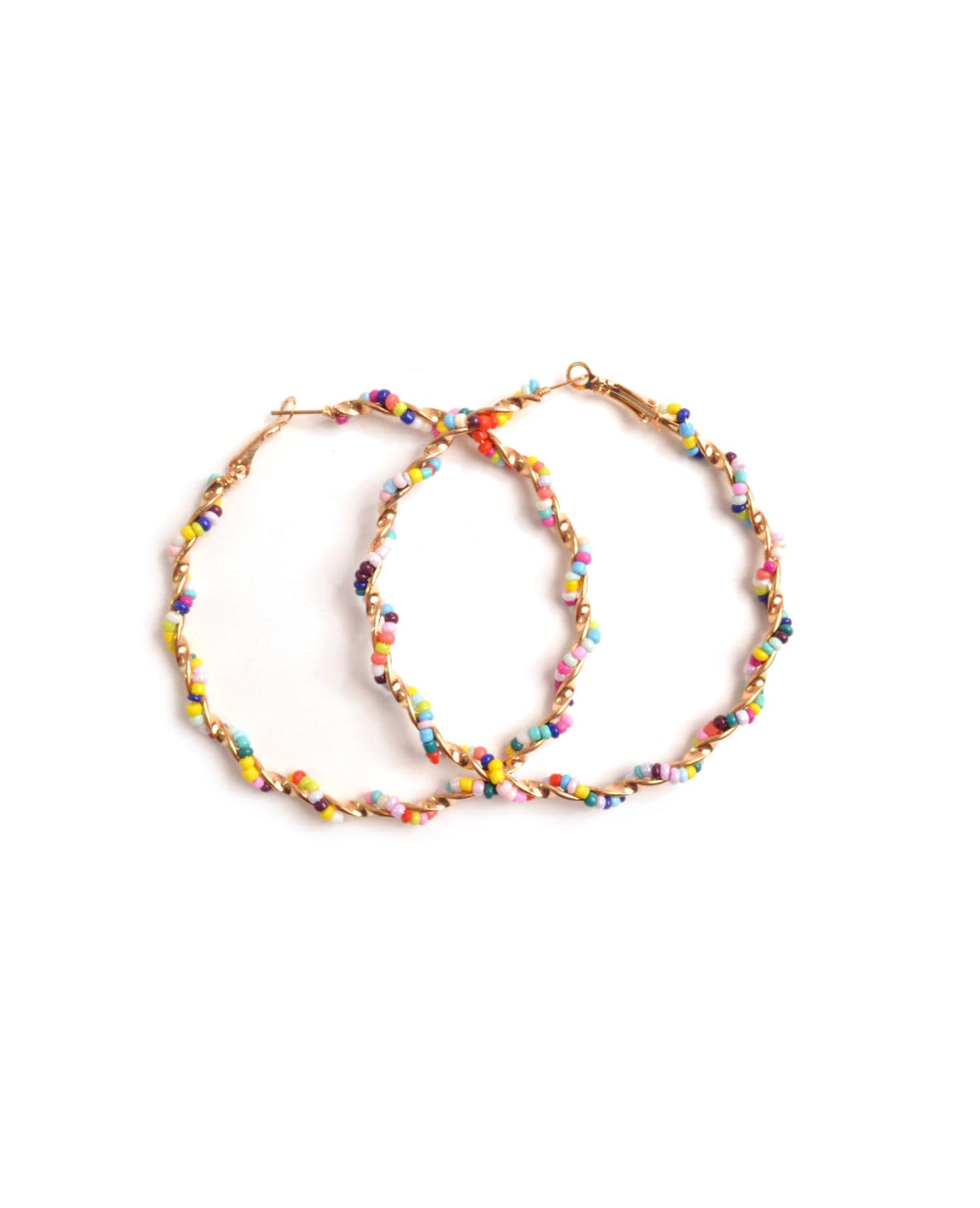 Colorful Beads Hoop Earring