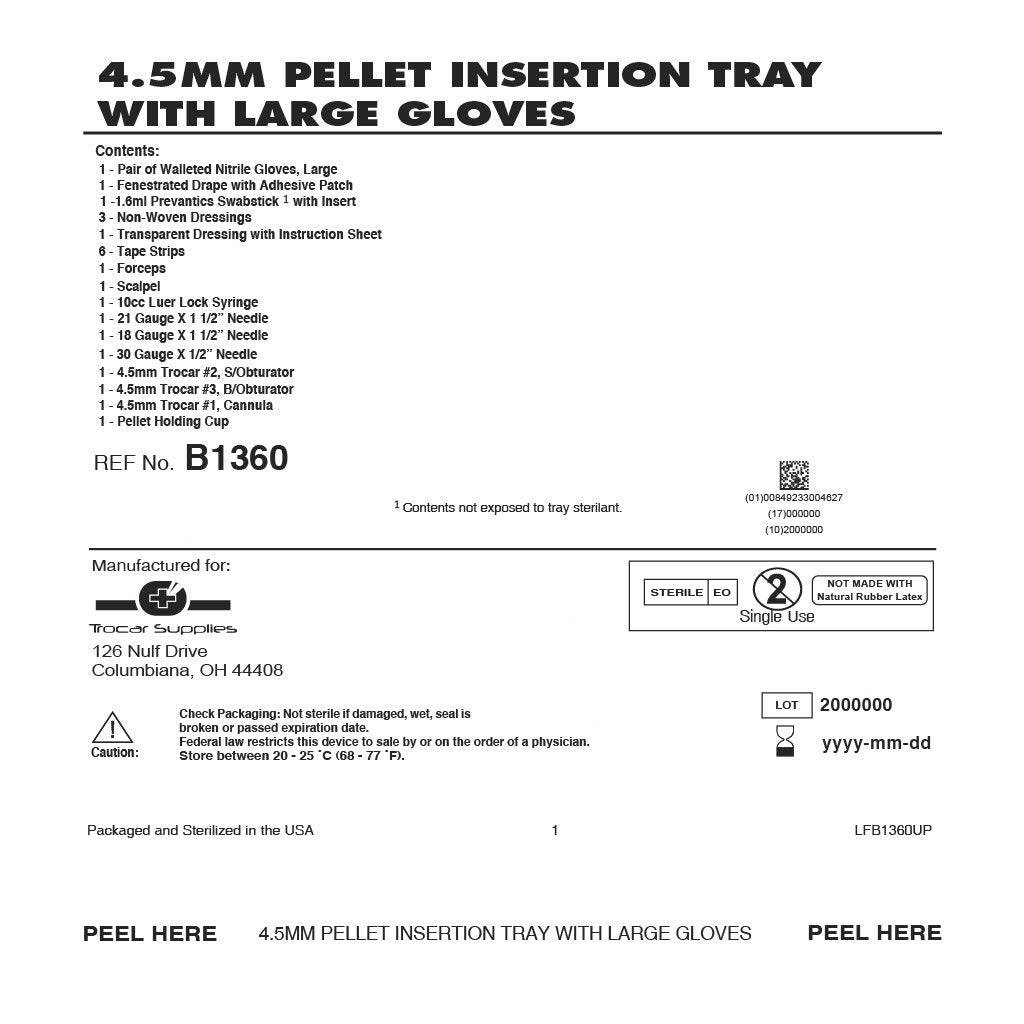 4.5mm Disposable Full Resin Trocar Tray Kit