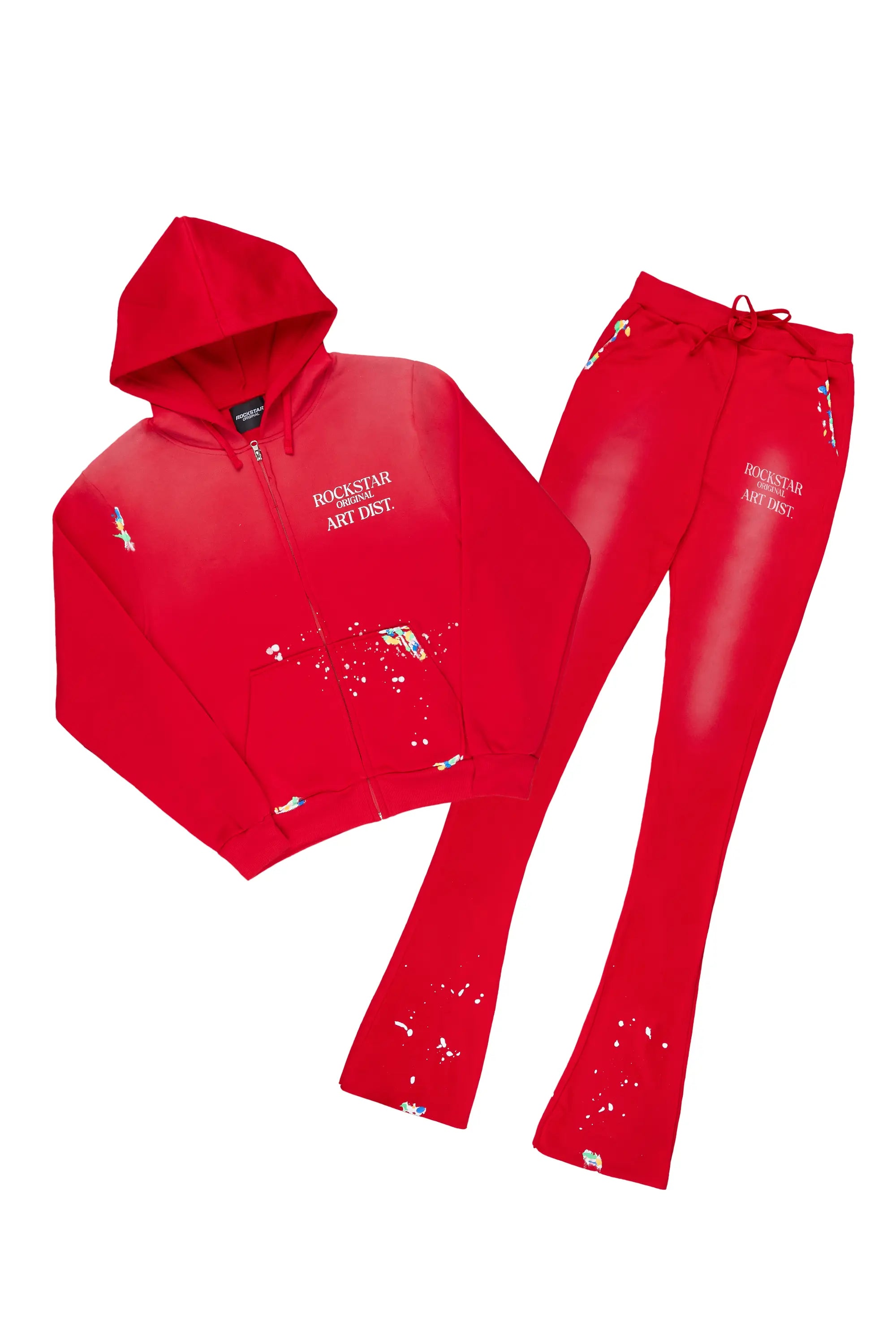 Tanazia Red Zip Up Super Stacked Trackset