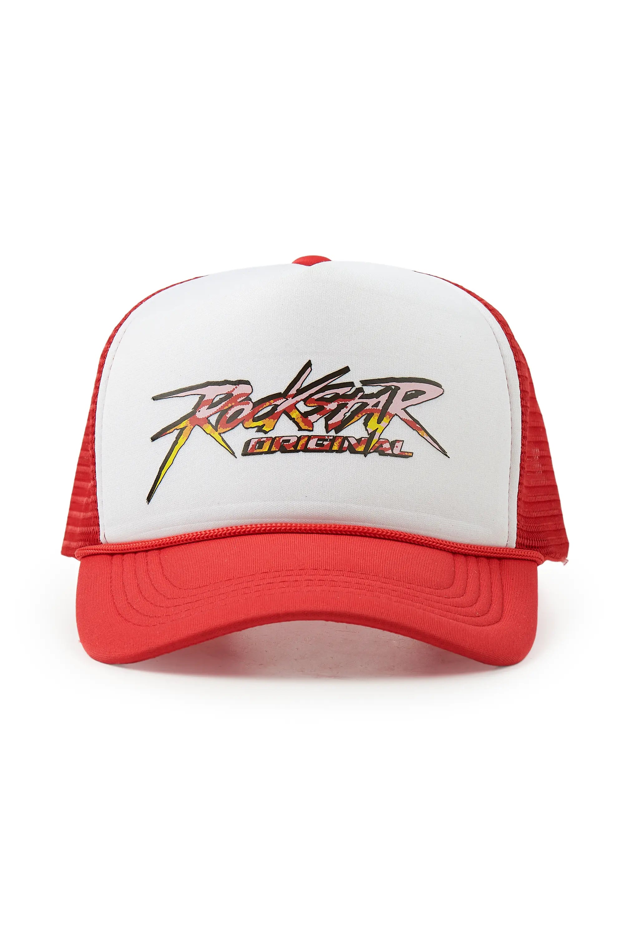 Kalliope White/Red Trucker Hat