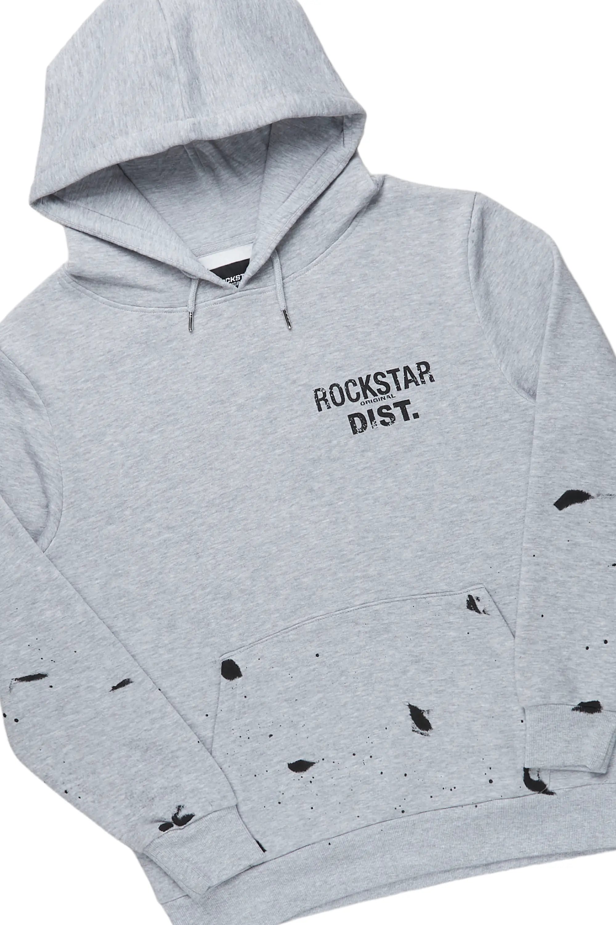 Raffer Grey Hoodie/Stacked Flare Track Set