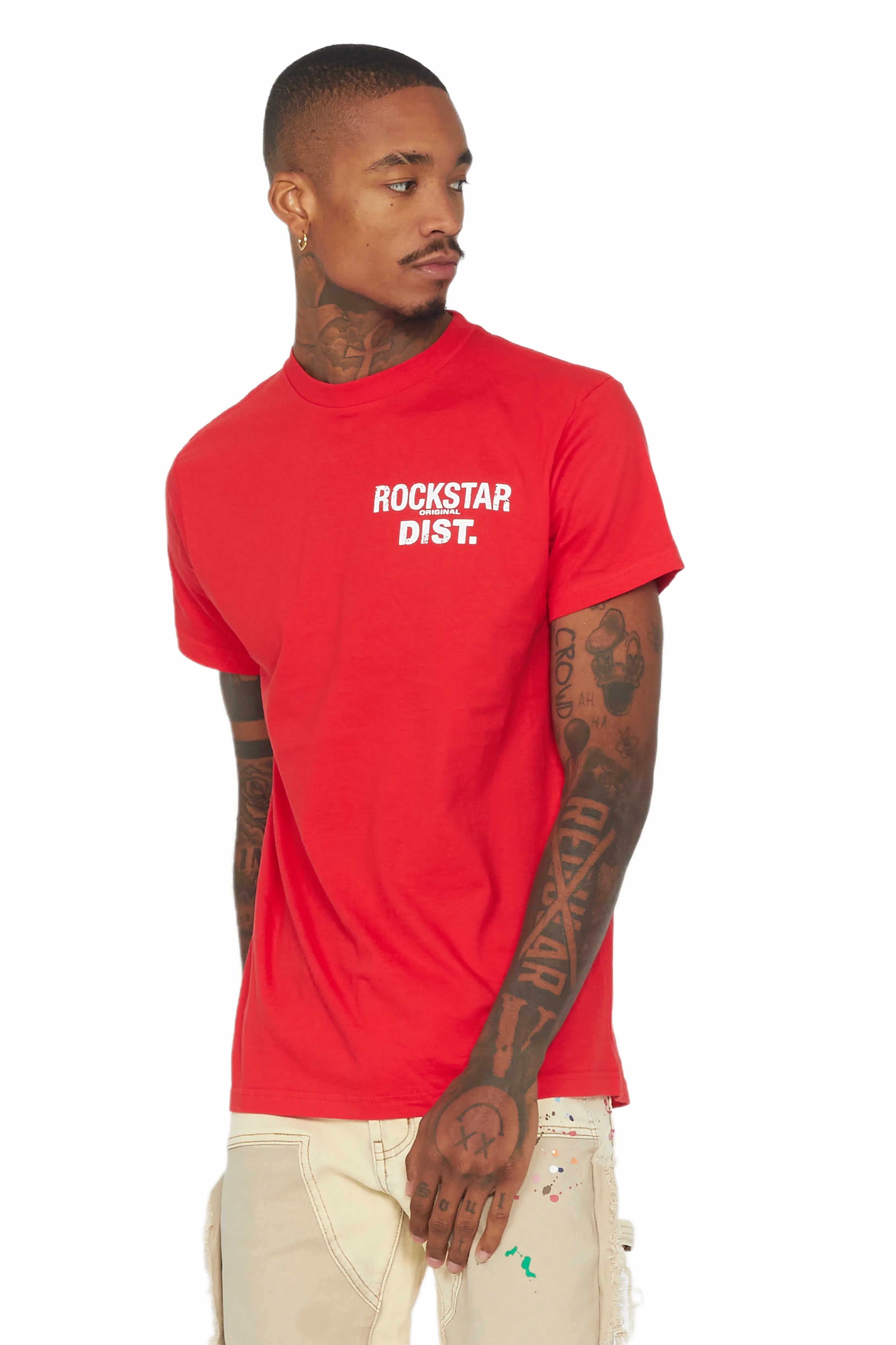 Lake Red/White Graphic T-Shirt