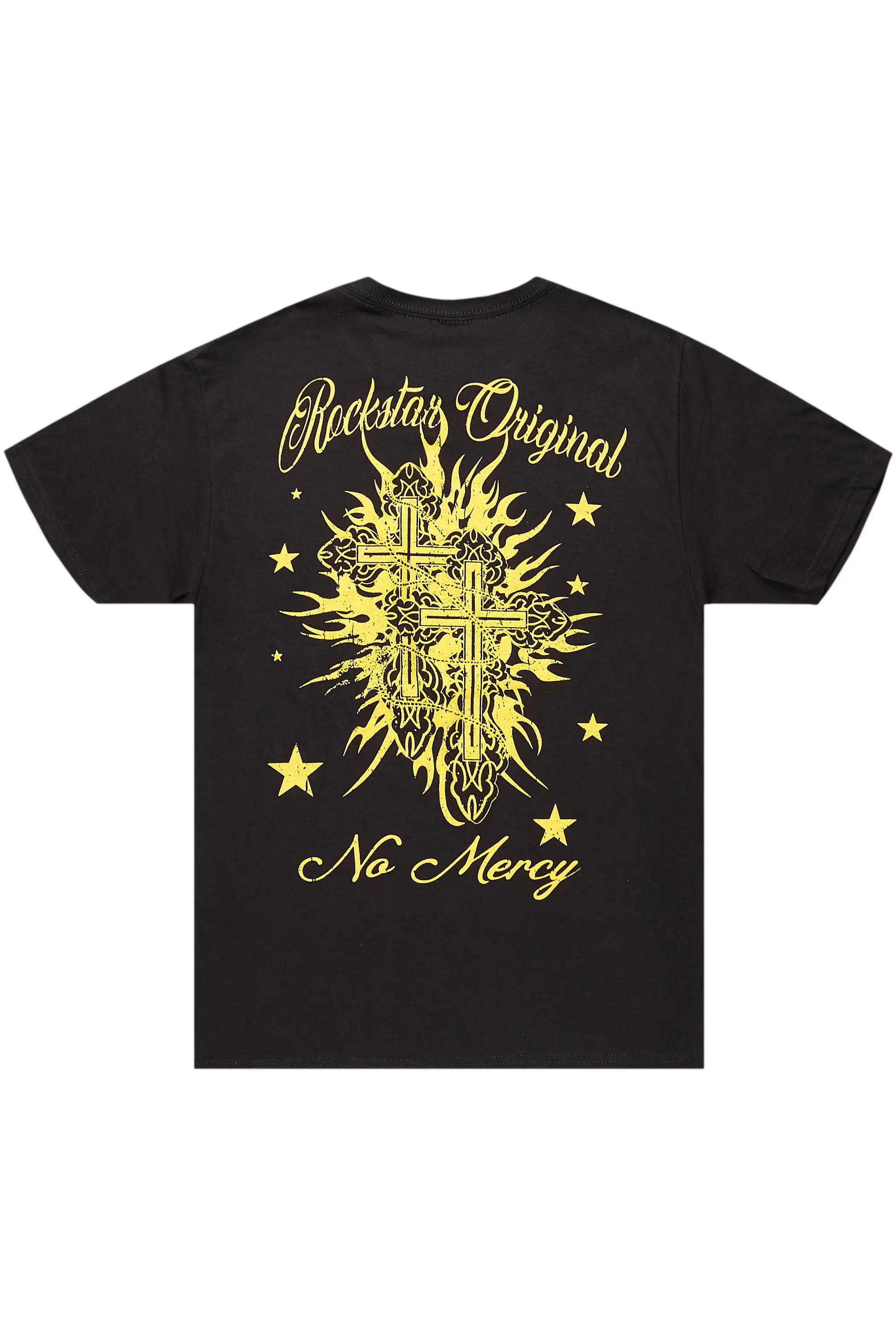 Mermaid Black/Yellow Graphic T-Shirt