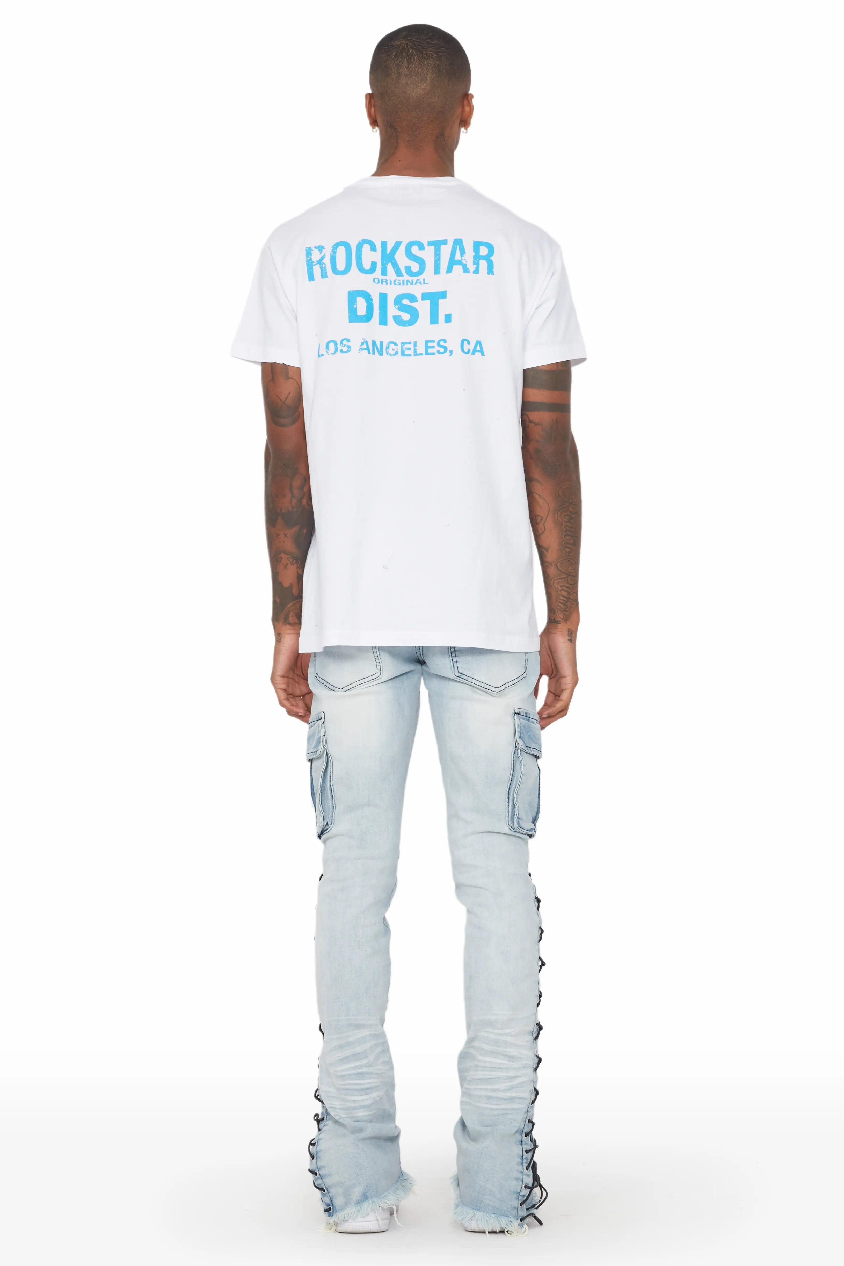 Honor Blue Stacked Flare Jean