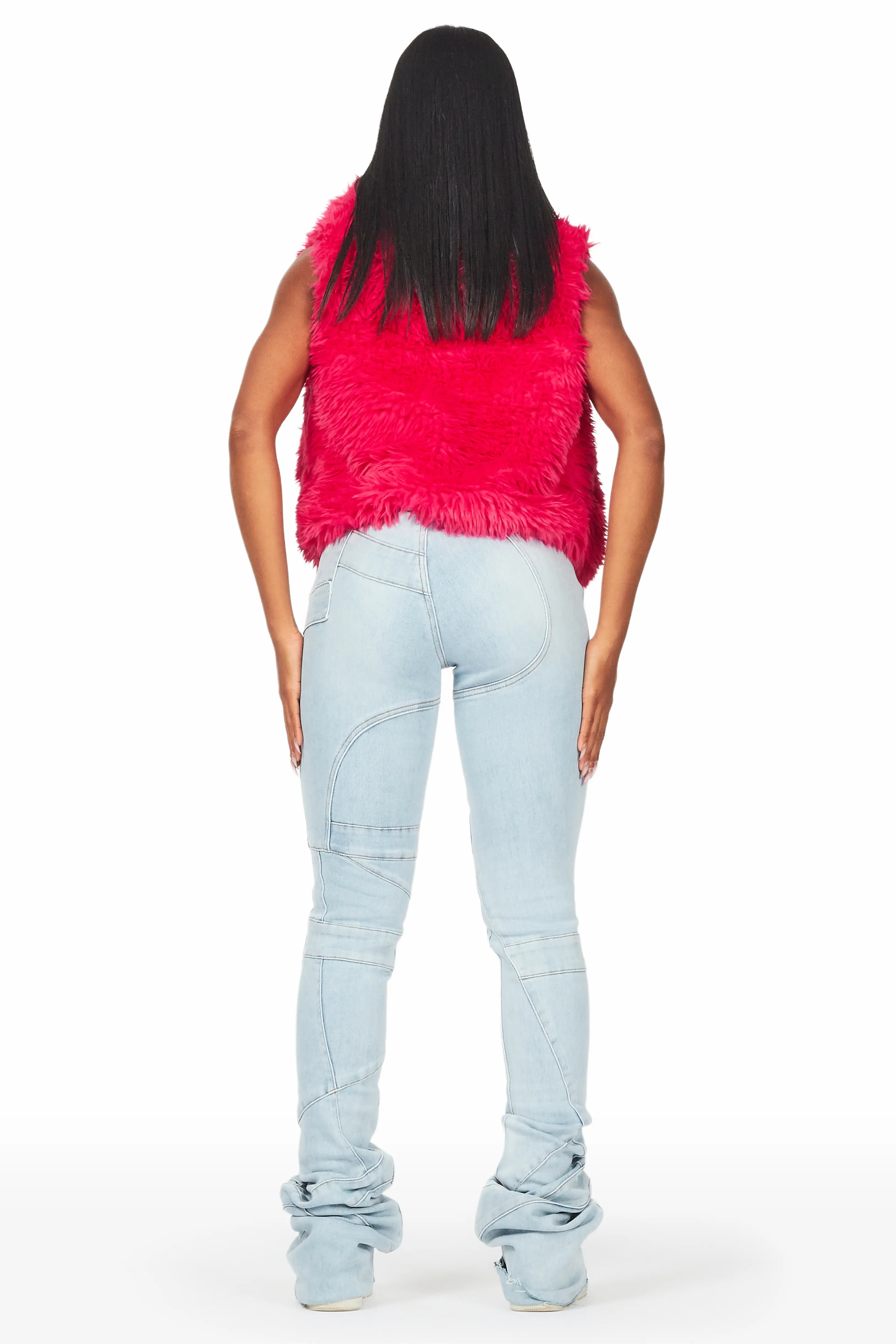 Keionna Fuchsia Fur Vest