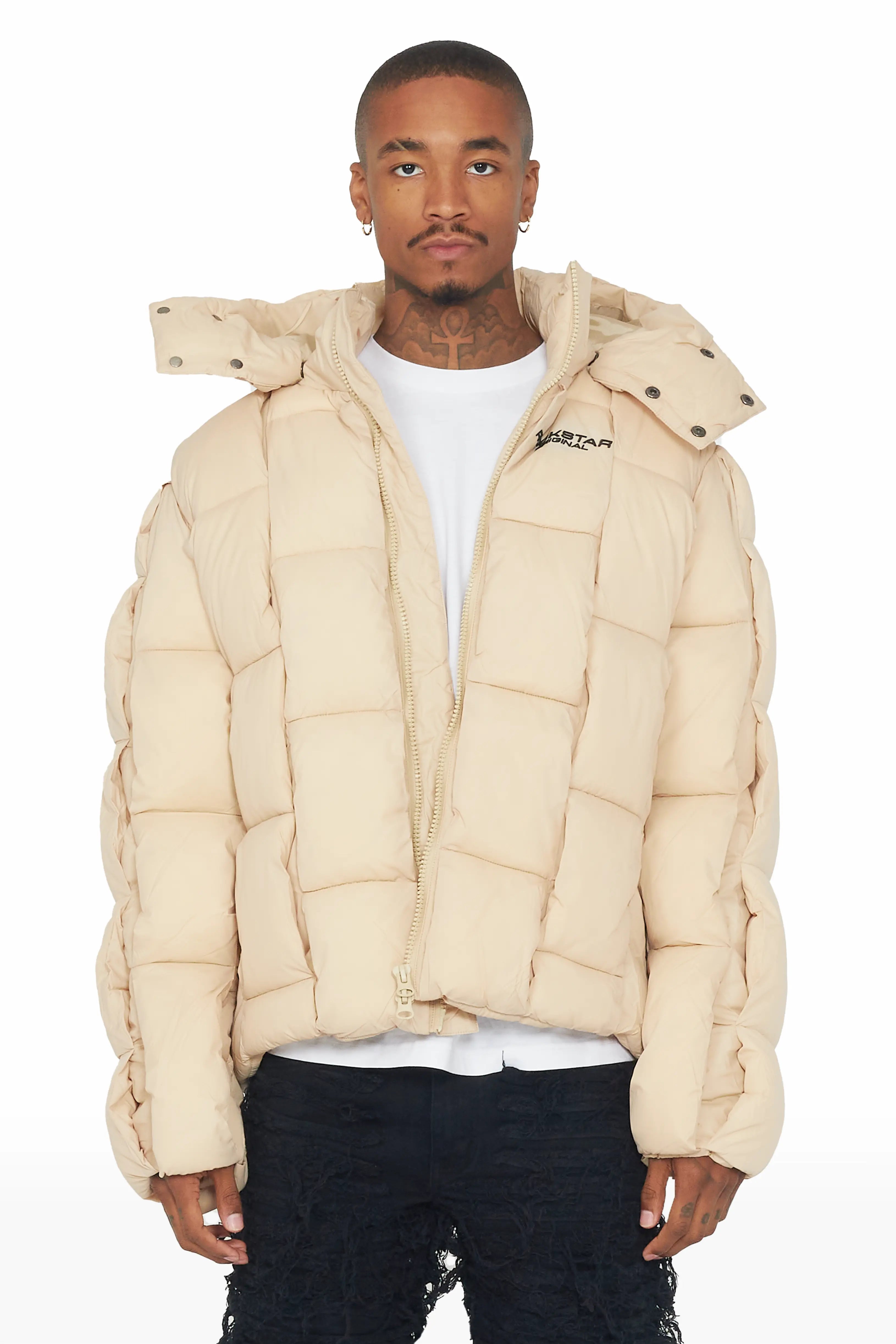 Marley Beige Puffer Jacket