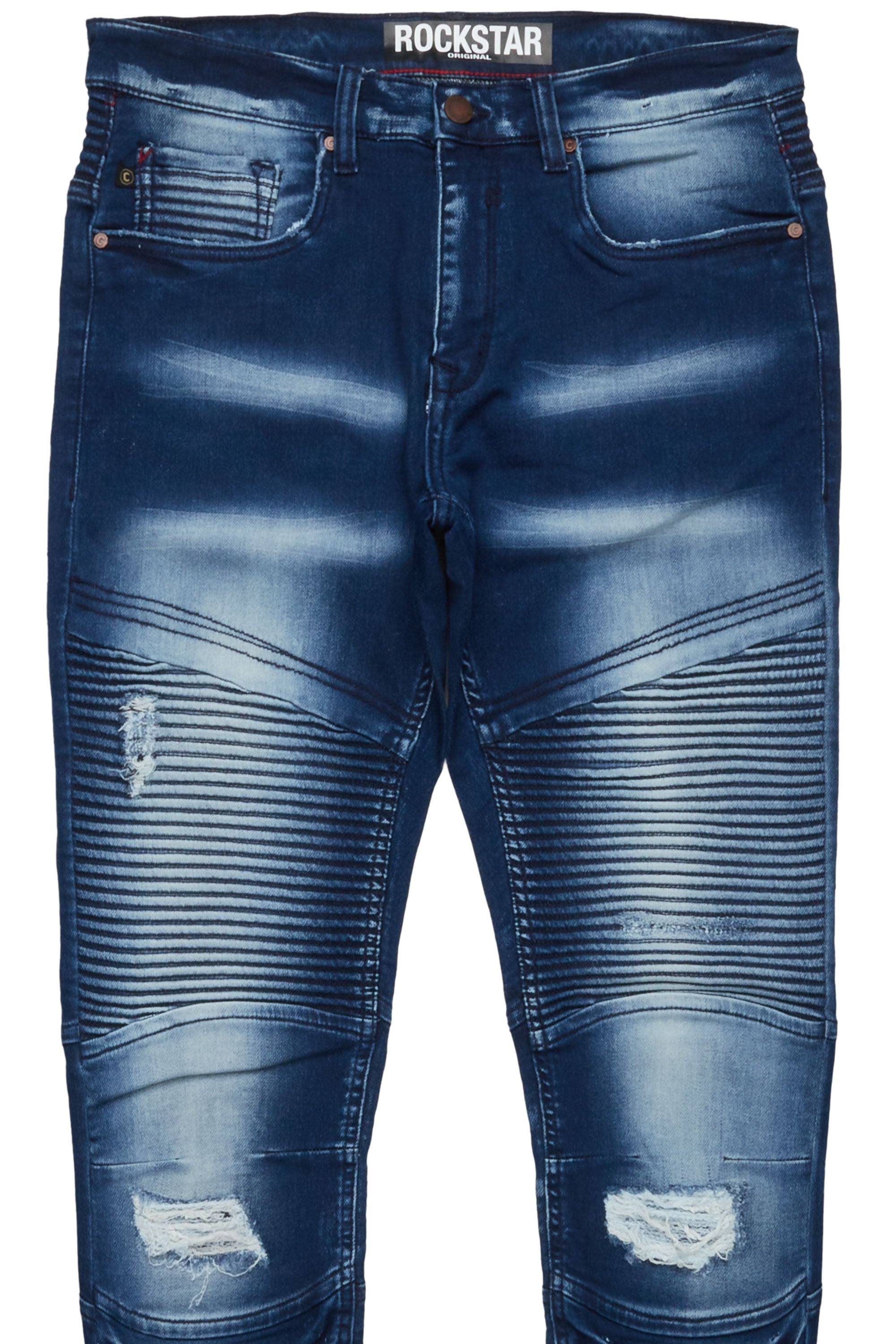 Nathaniel Blue Biker Slim Fit Jean