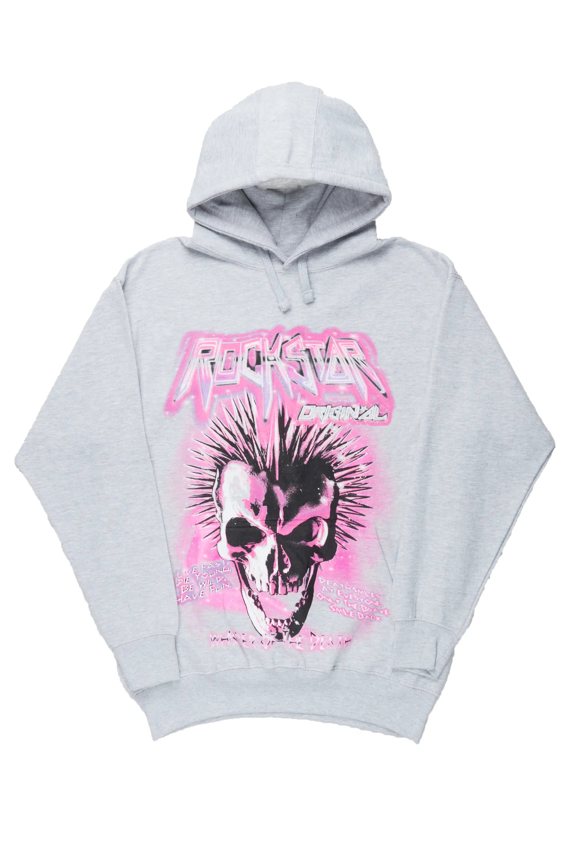 Obern Grey Graphic Hoodie