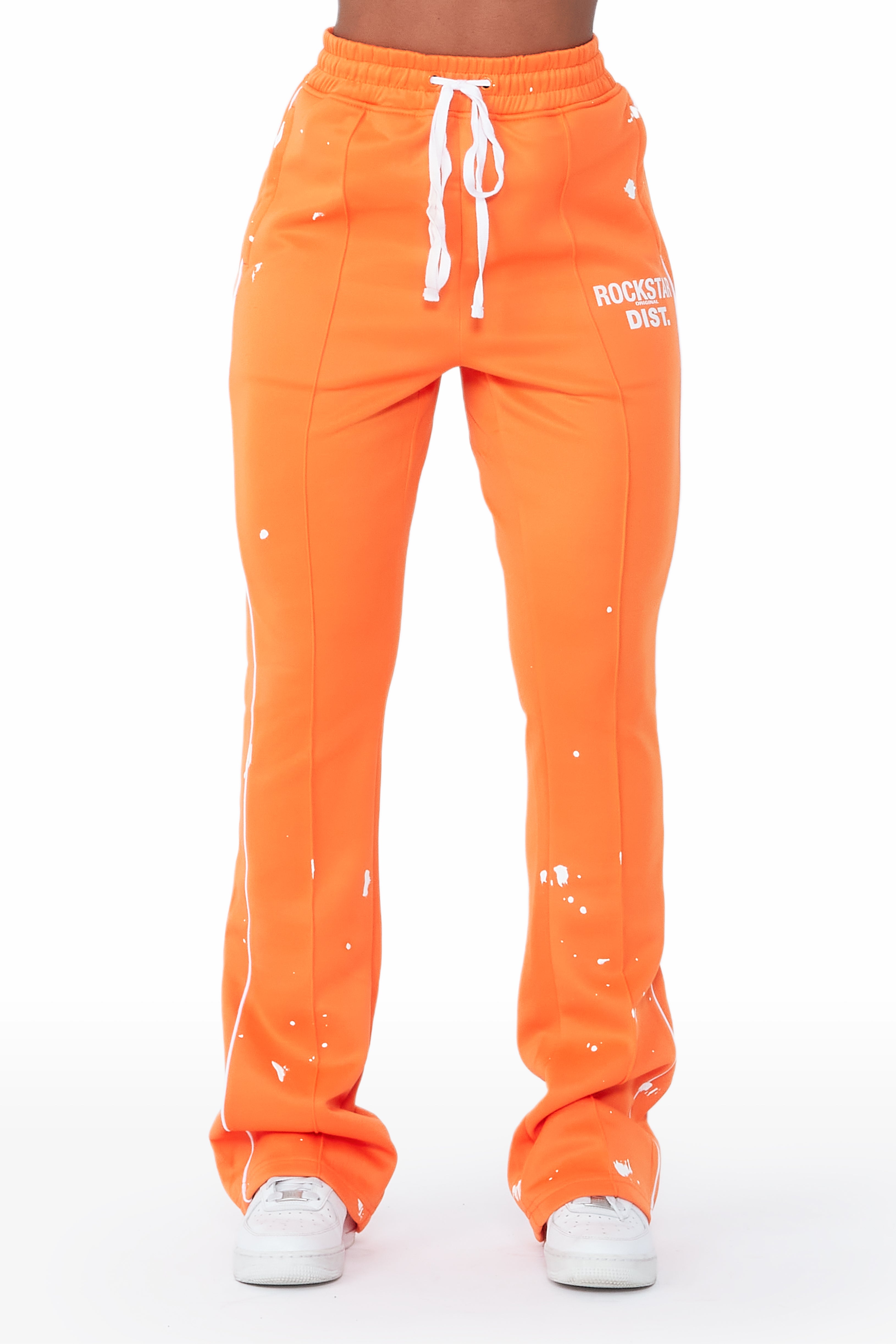 Selah Orange Stacked Track Pant