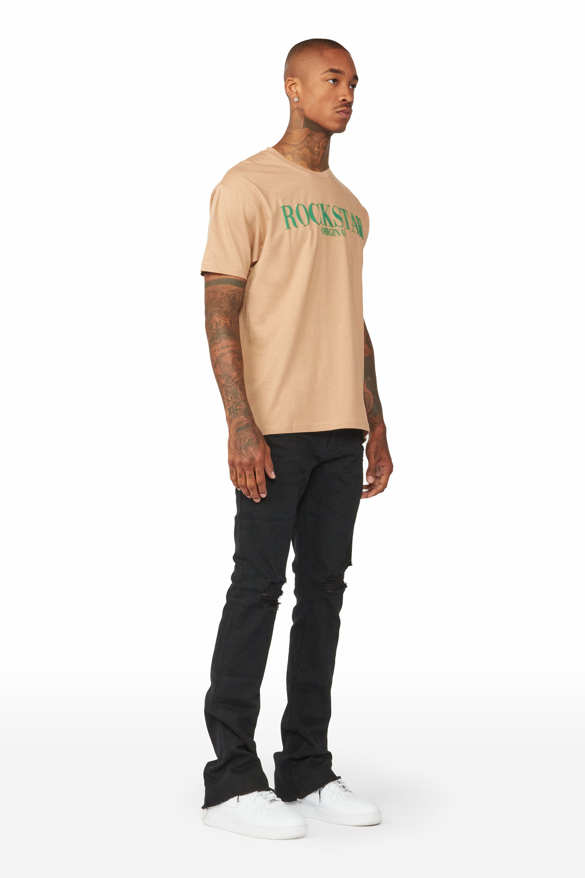 Octavio Printed T-Shirt-Beige/Green