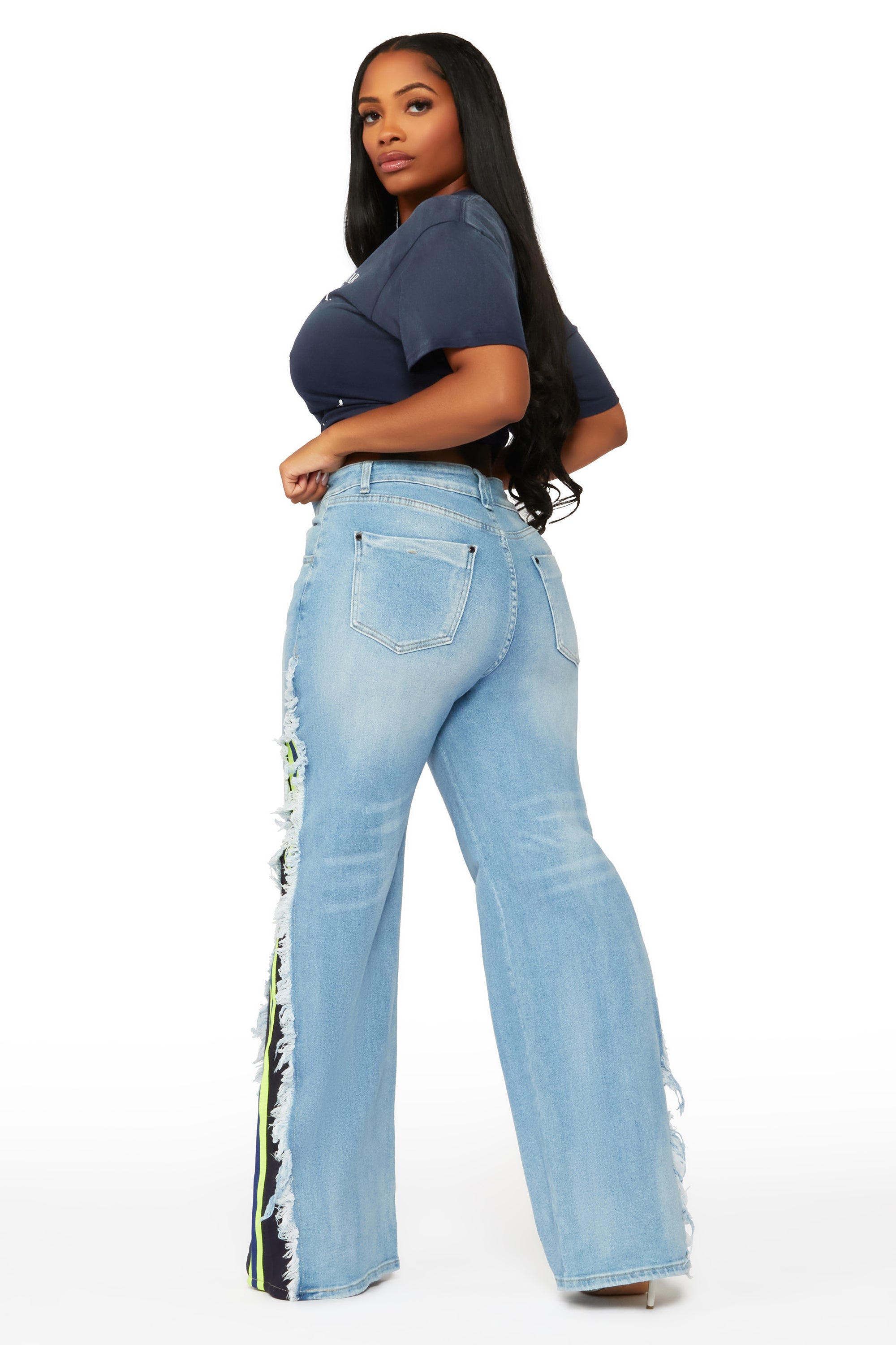 Flex Game Light Wash Wide Leg Jean