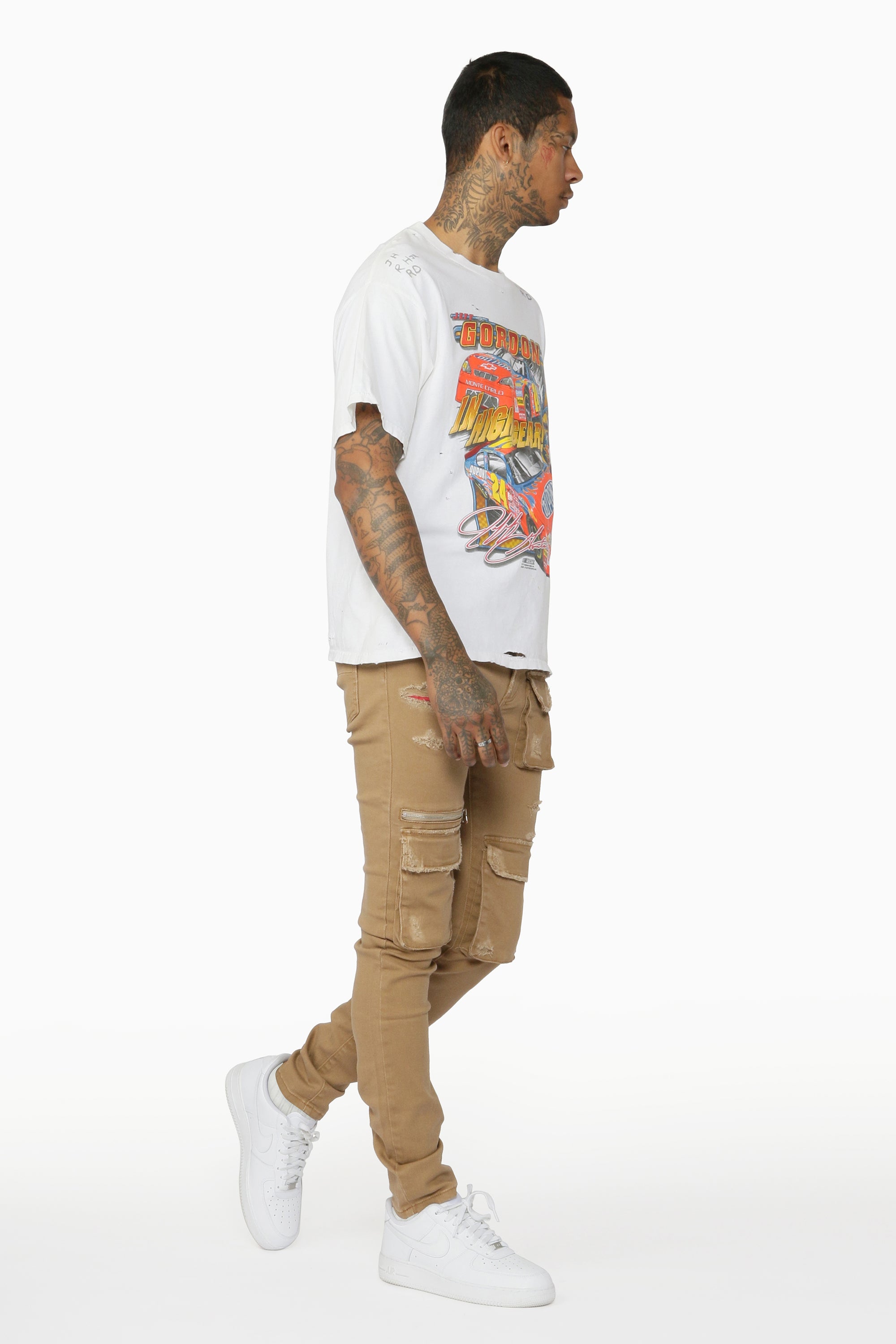 Kyre Beige Cargo Skinny Jean