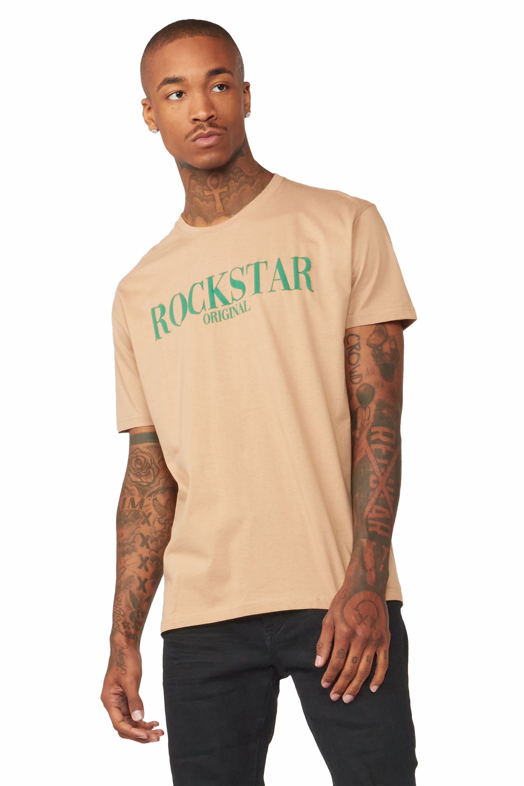 Octavio Printed T-Shirt-Beige/Green