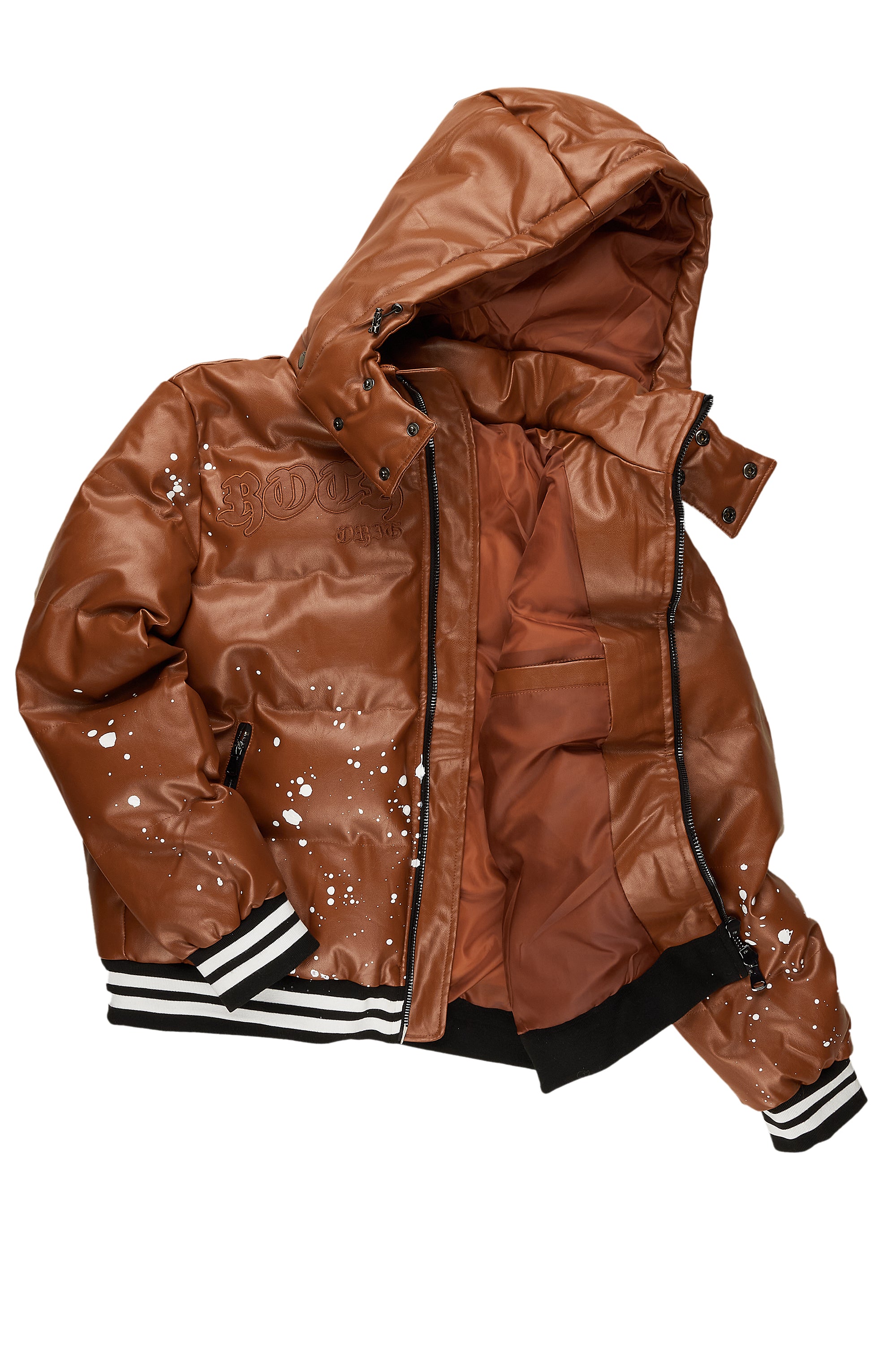 Losing My Mind On A Monday Rust Puffer Jacket