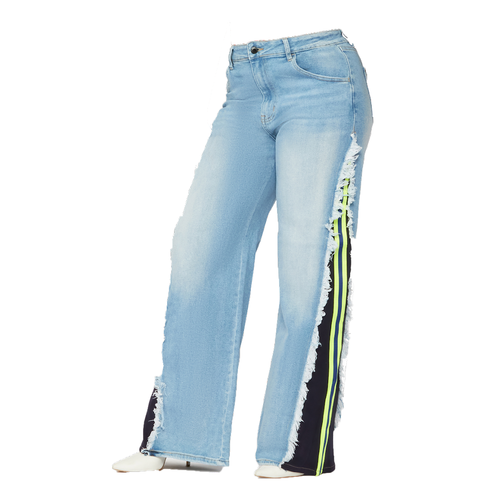 Flex Game Light Wash Wide Leg Jean