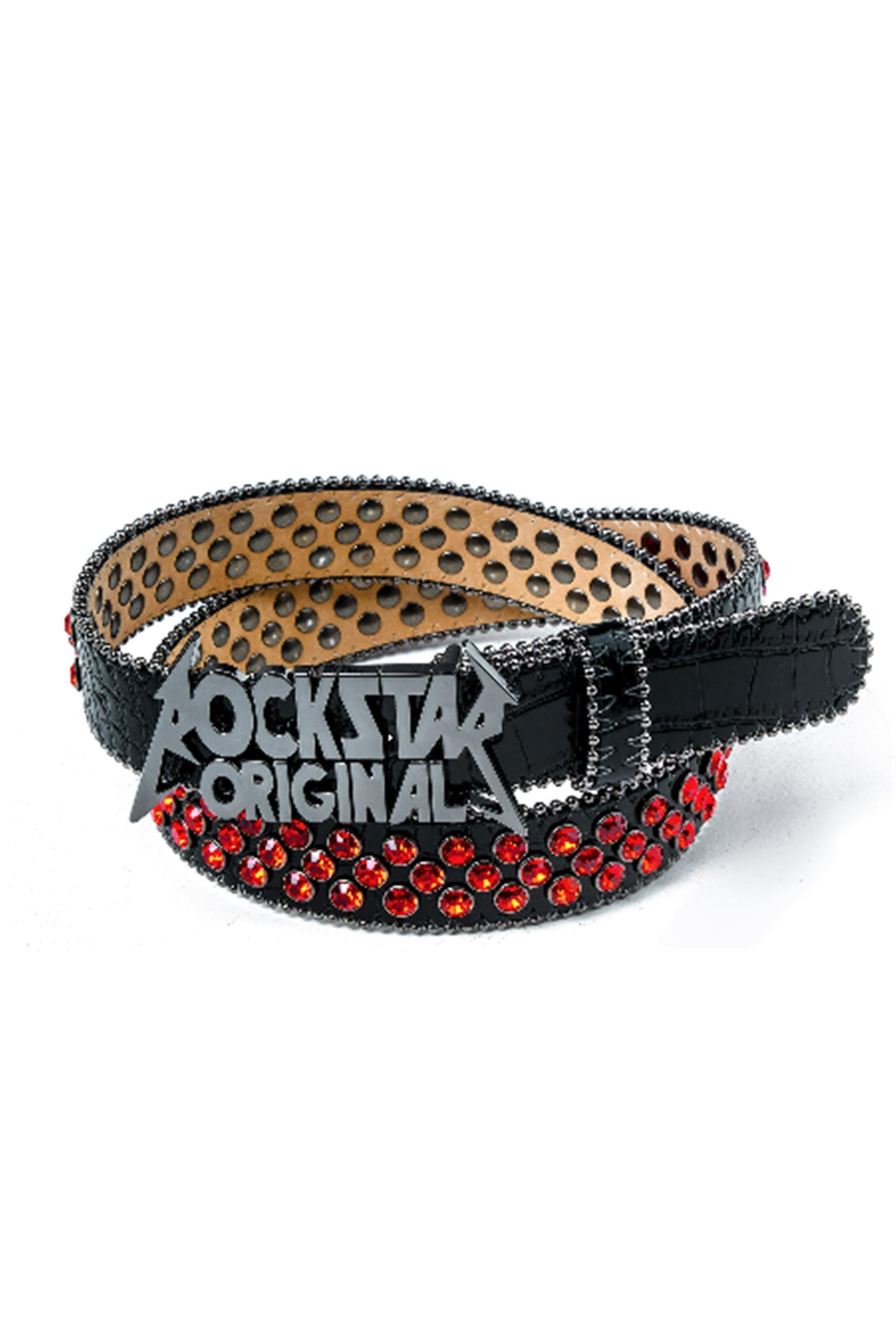 Boys Silas Black Rockstar Logo Belt