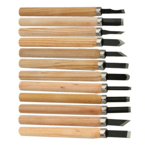 Wooden Carving Carver Hand Chisel Knife Kit Set Mini Wood working Gouges Ideal for Detail and Basic Engraving Sculpture Carpentry Tool