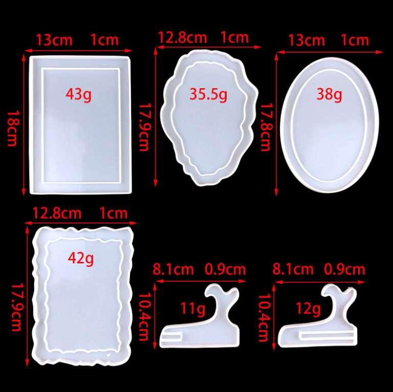Picture Frames Resin Mold for Casting, Resin Photo Frame Mold, Rectangle Shape Silicone Epoxy Molds for DIY Home Table Decor Decoration