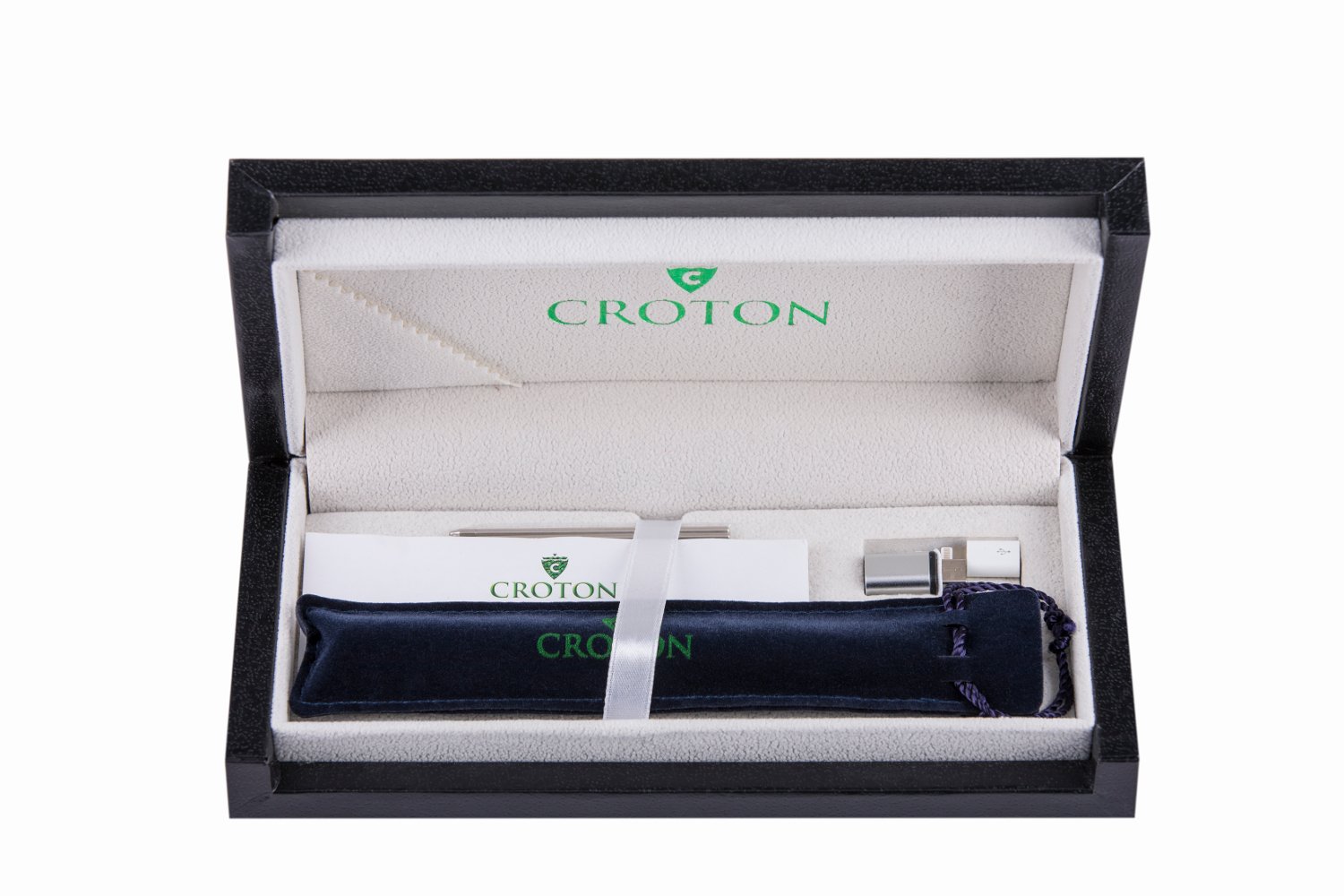 Croton Charger Power Bank 1,100MAH Ballpoint Black Pen