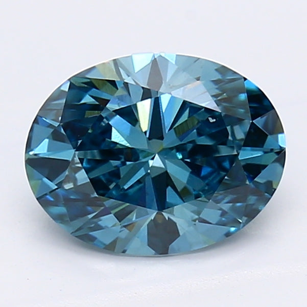 1.32 Carat Oval Cut Blue VS2 IGI Certified Lab Grown Diamond