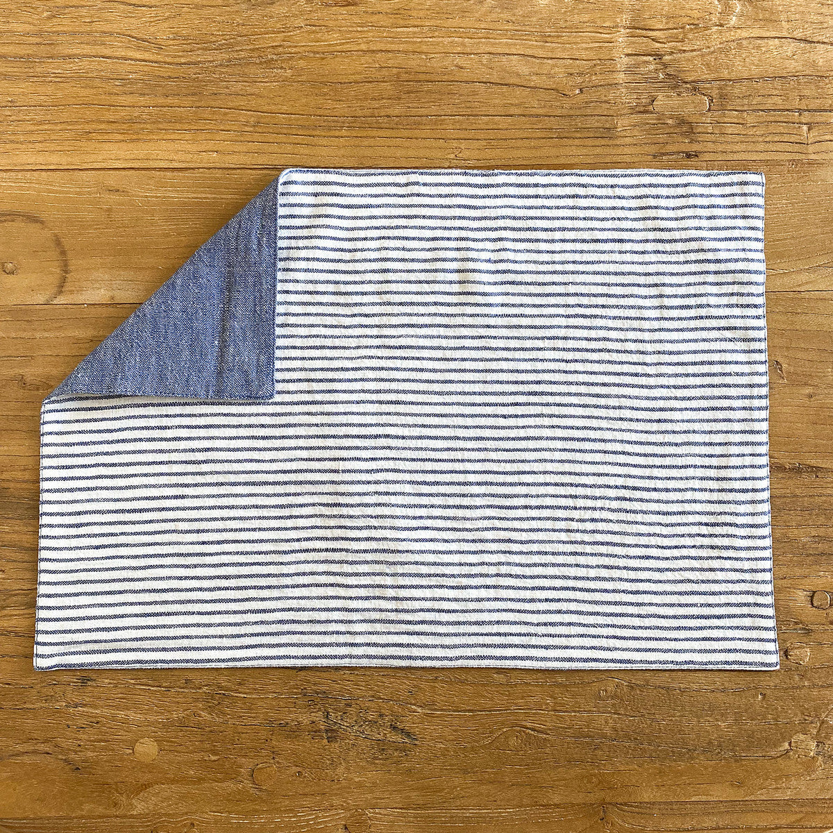  Reversible Linen Placemat, Blue 