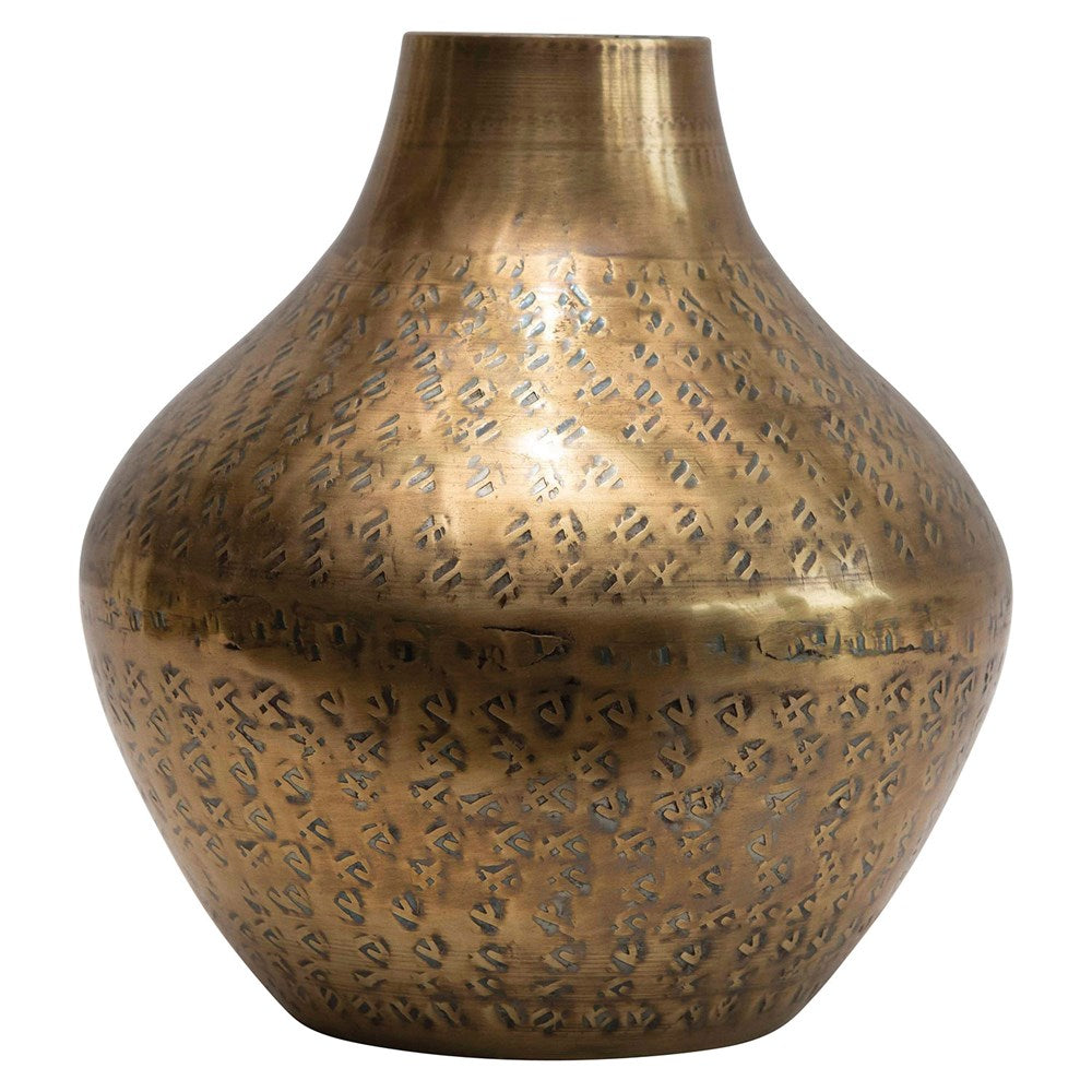  Hammered Metal Vase 