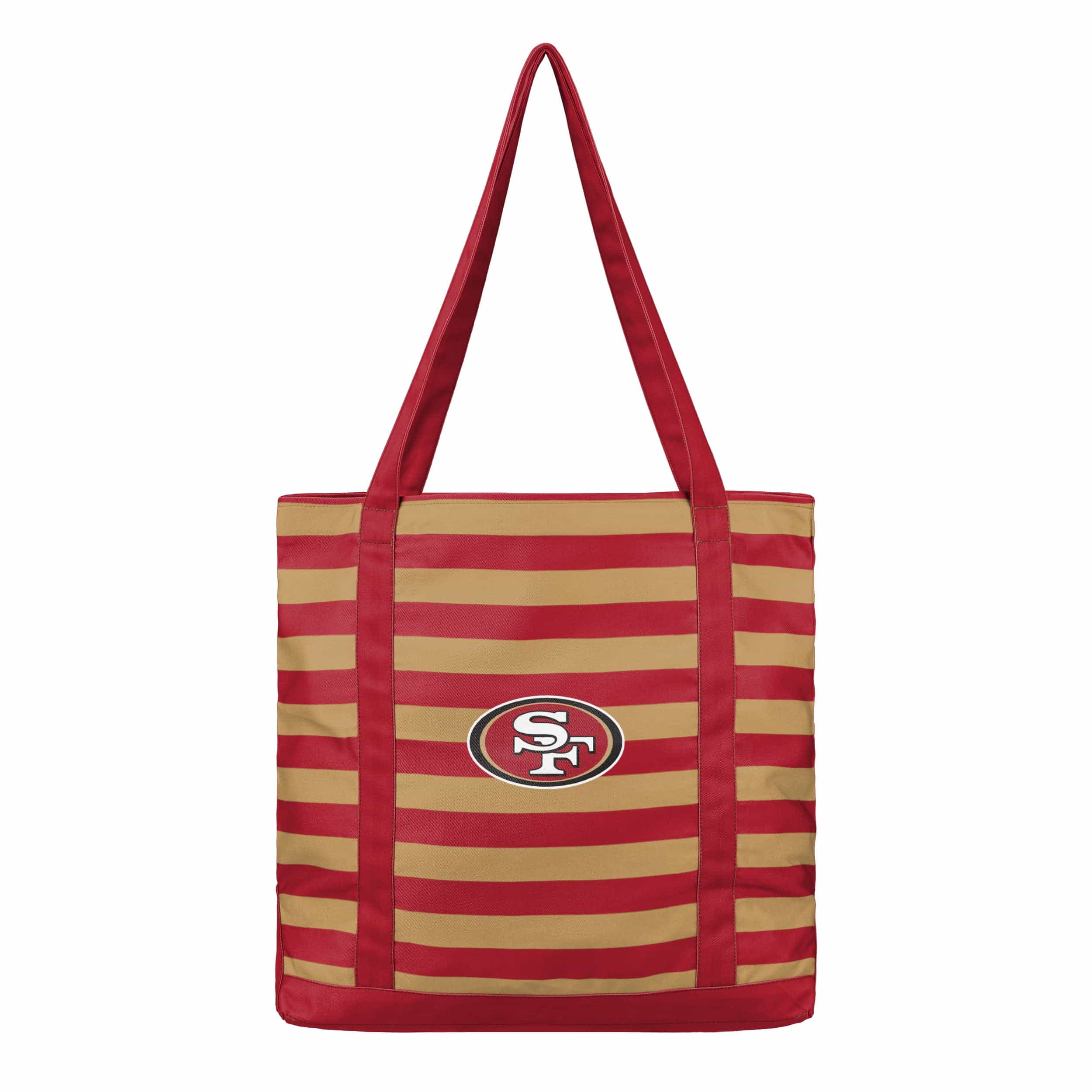 San Francisco 49ers NFL Team Stripe Canvas Tote Bag