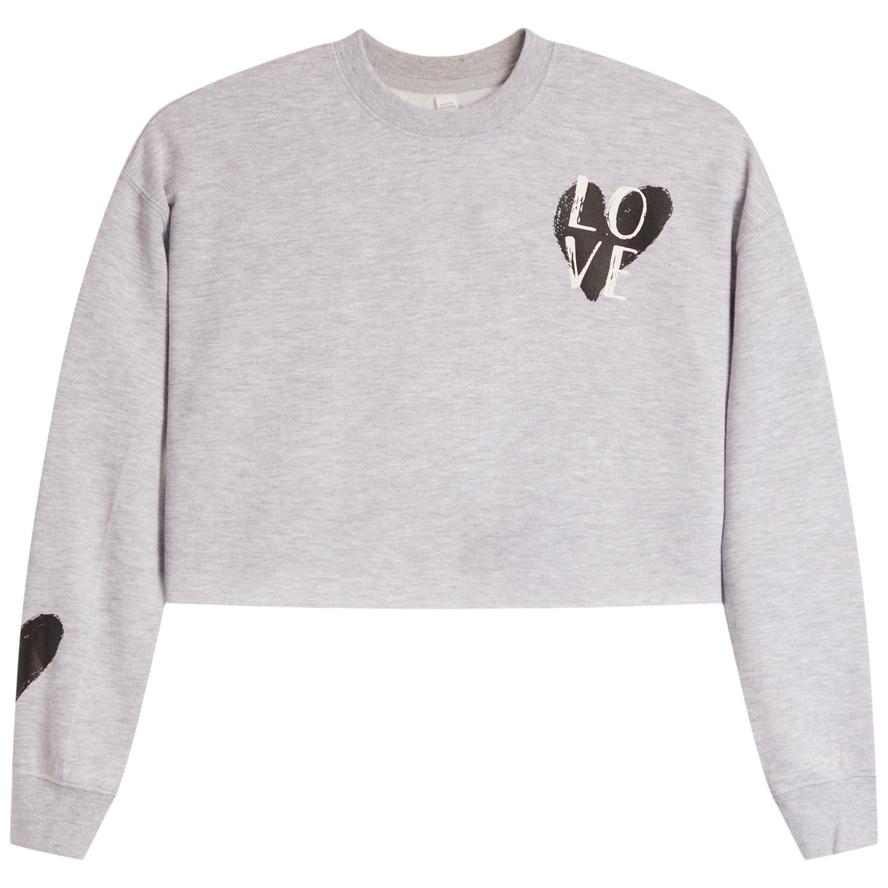 Love Heart Crop Sweatshirt