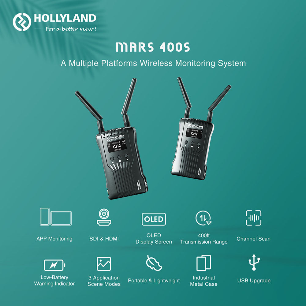 Hollyland Mars 400S Wireless Transmission System Transmitter & Receive