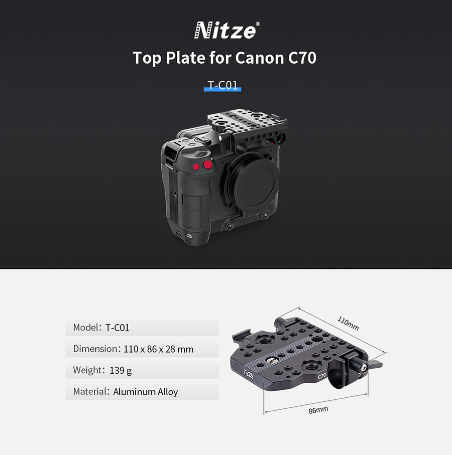 canon c70 top plate