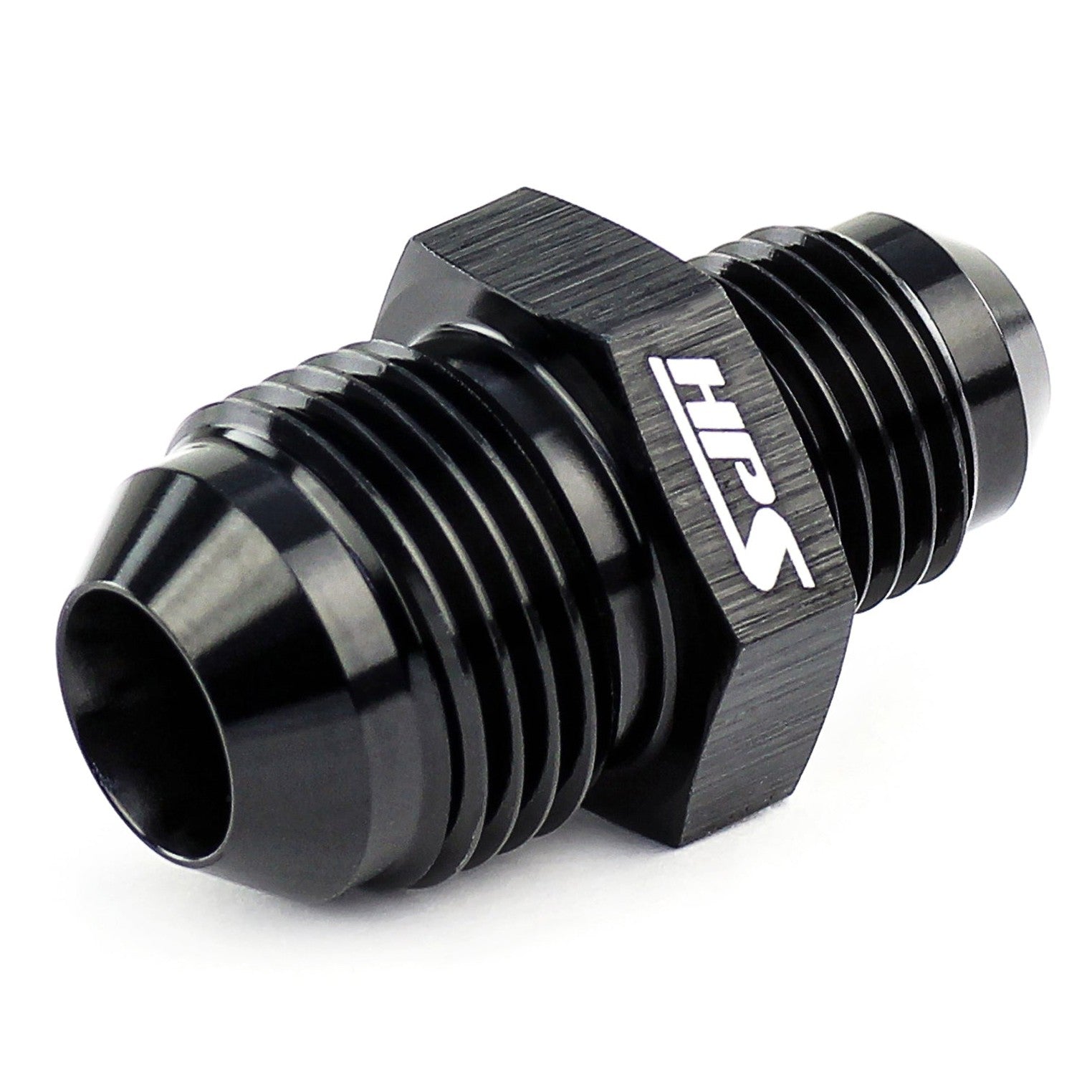 HPS AN Male to Male Union Adapter (Reducer) Fitting [Straight] [AN -12 to -10] (Aluminum, Black)