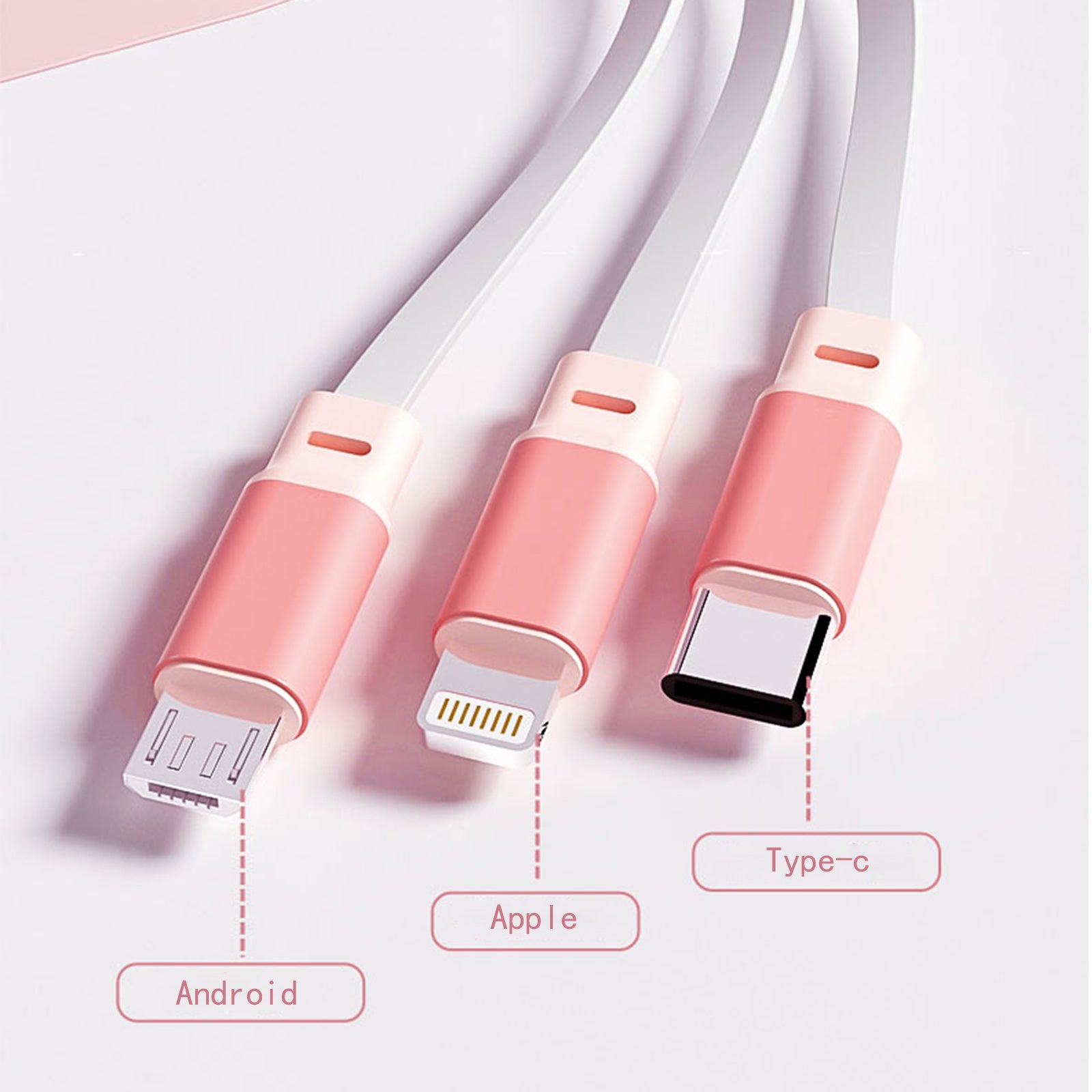3 in 1 Retractable Charging Cable (for Micro USB, USB-C, & Lightning D –