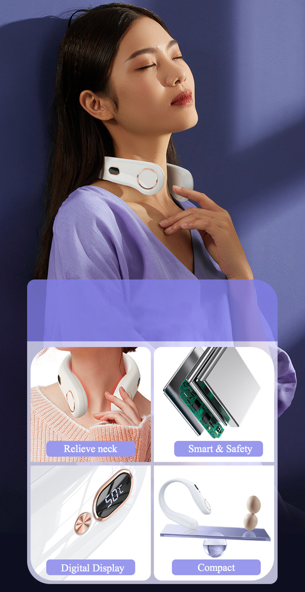 MIPOW Portable Electric Neck Warmer／heater 4 Control Heat Levels from  40℃/104℉ to 55℃/131℉