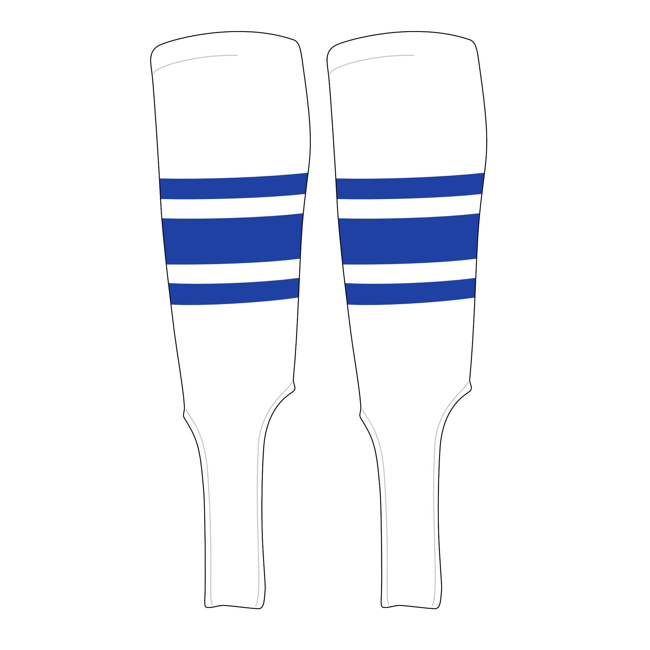 MK Socks Traditional Baseball Stirrups Pattern B-7 White, Royal