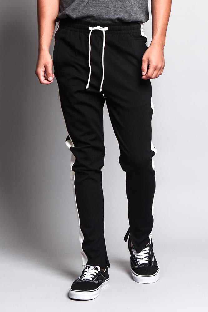 Premium Stretch Slim Fit Striped Track Pants