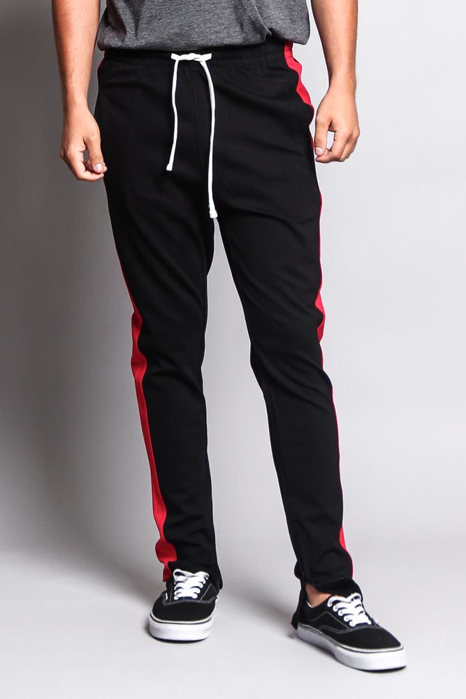 Premium Stretch Slim Fit Striped Track Pants