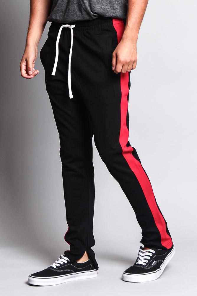 Premium Stretch Slim Fit Striped Track Pants