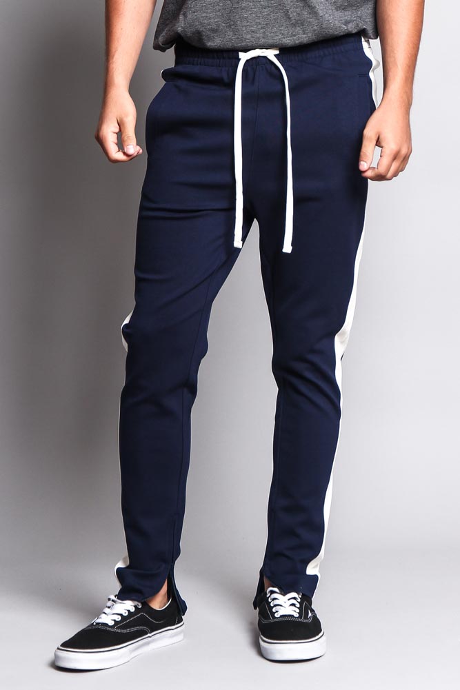 Premium Stretch Slim Fit Striped Track Pants